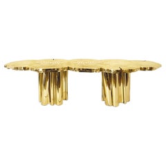 Fortuna Dining Table 8 Seats in Polished Brass by Boca do Lobo