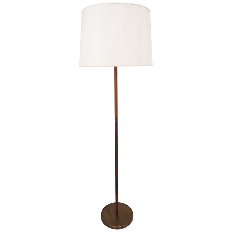 Kalmar Floor Lamp, Brass Height Adjustable 'Telescope', 1960s For Sale