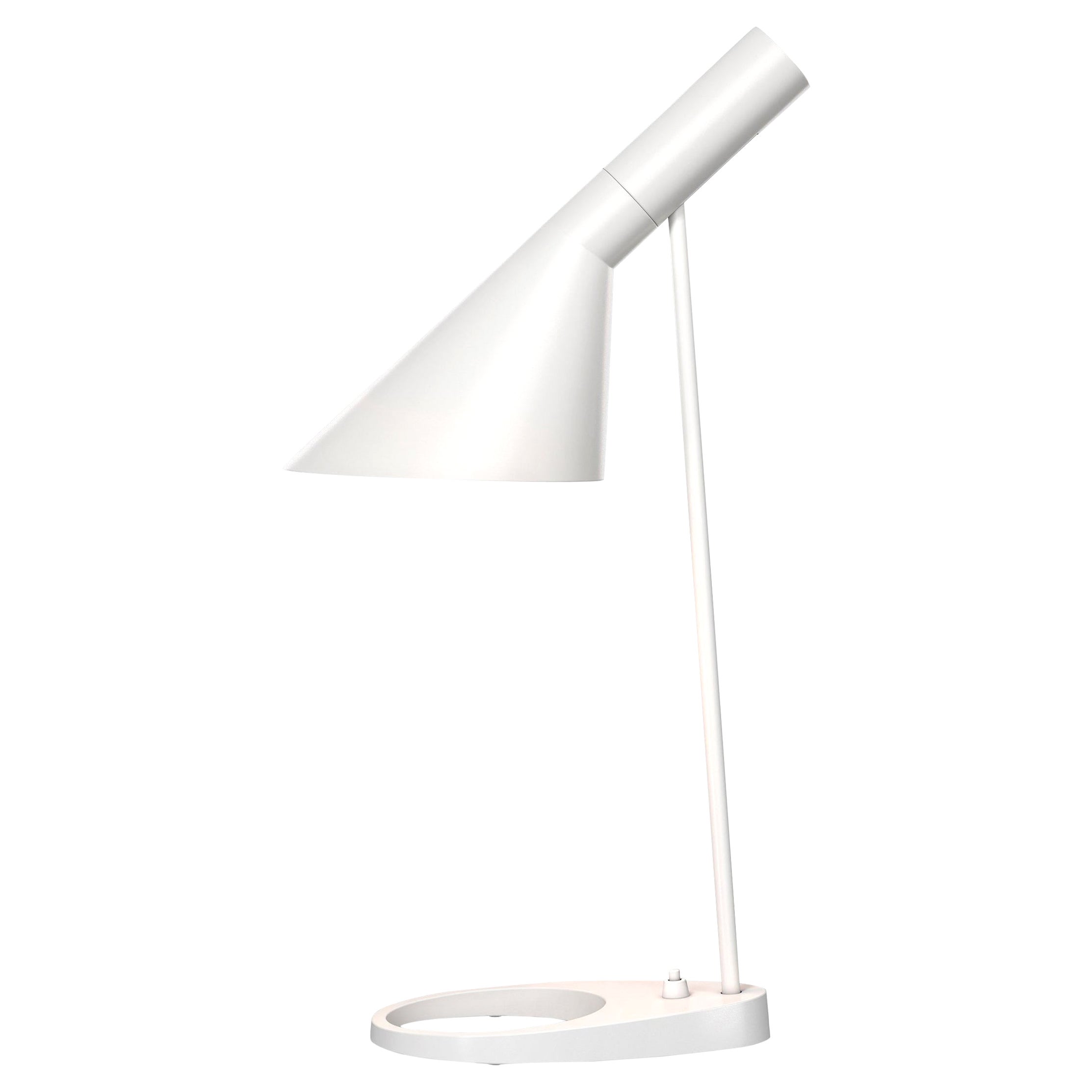 Lampe de bureau AJ blanche de Arne Jacobsen pour Louis Poulsen