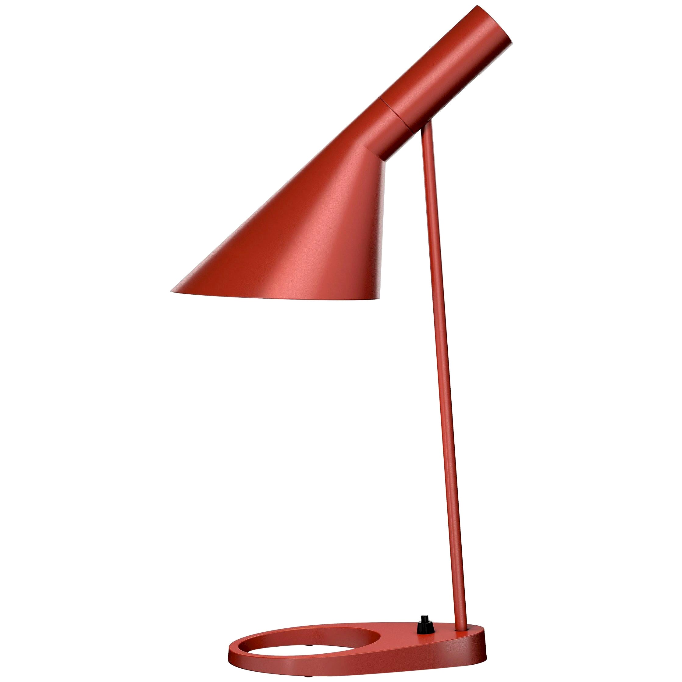 Arne Jacobsen AJ Table Lamp in Red for Louis Poulsen