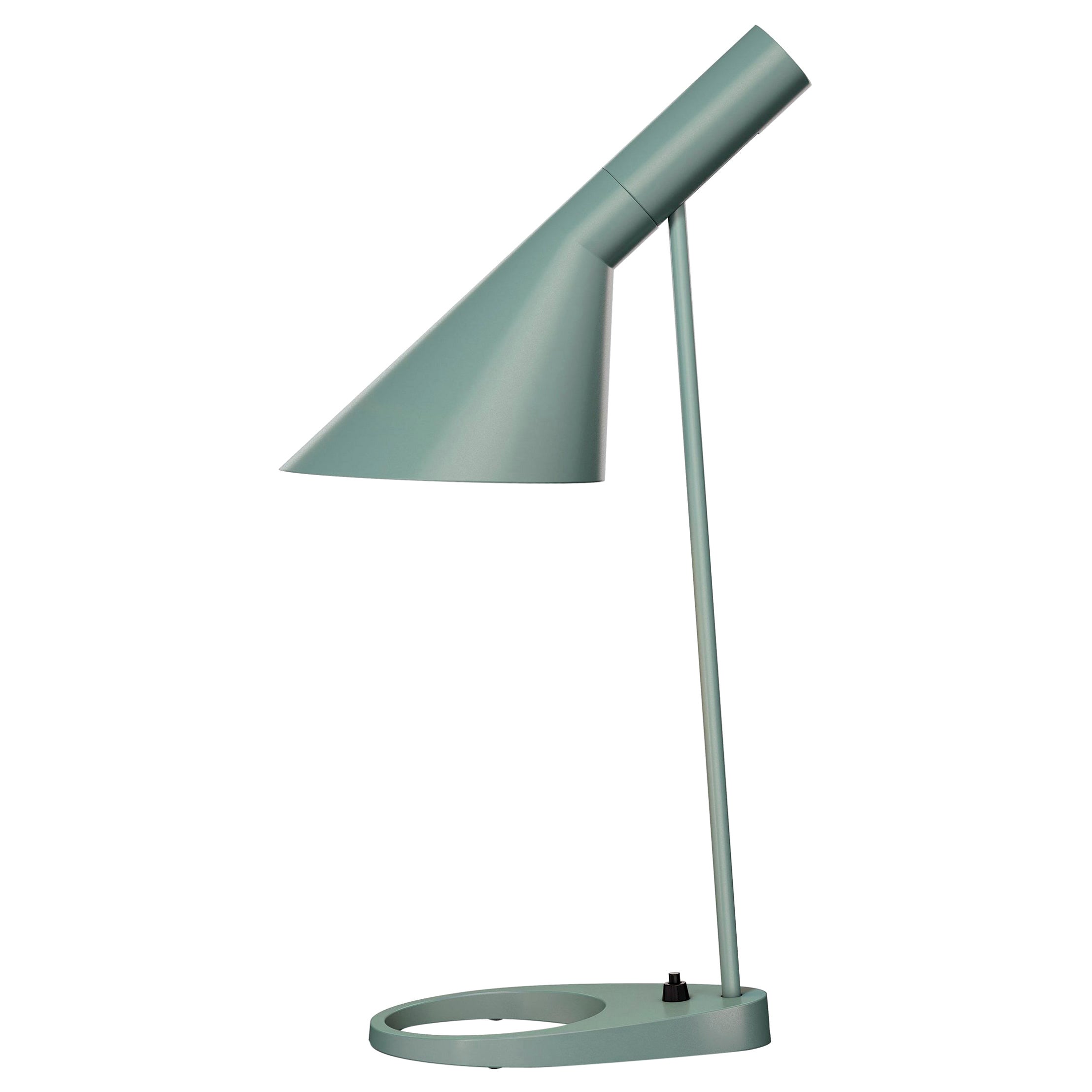 Cast Arne Jacobsen AJ Table Lamp in Dusty Blue for Louis Poulsen For Sale