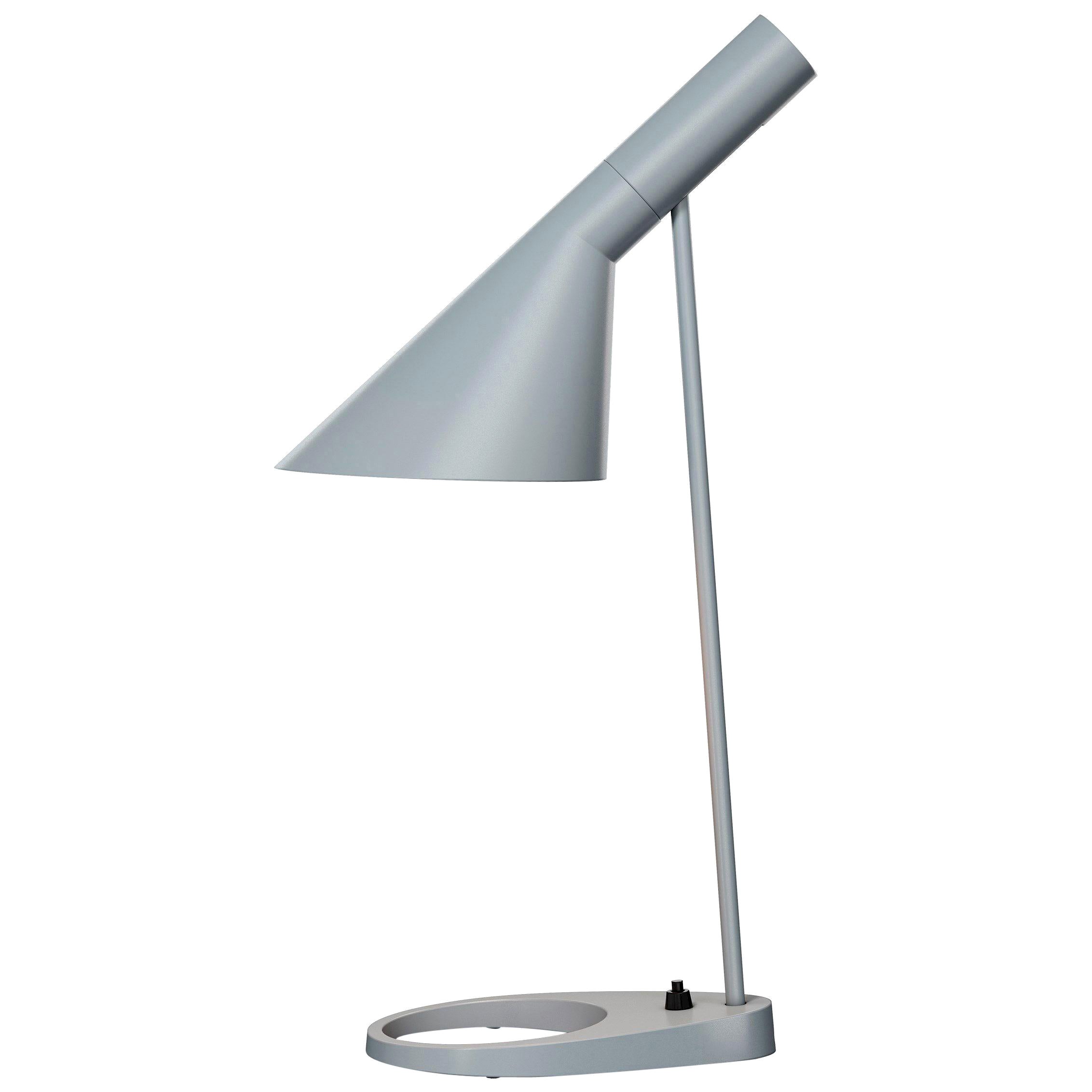 Scandinavian Modern Arne Jacobsen AJ Table Lamp in Electric Orange for Louis Poulsen For Sale