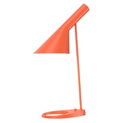 Arne Jacobsen AJ Table Lamp in Electric Orange for Louis Poulsen
