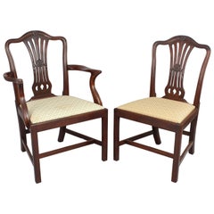 Antique Good Quality Set of Eight Mahogany Dining-Chairs in the Hepplewhite Style