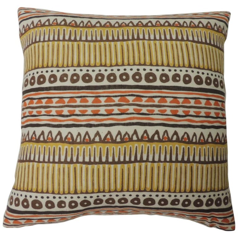 Barkcloth Delray MultiColor Stripes Decorative Pillow For Sale At Extraordinary Multi Color Decorative Pillows Barkcloth Delray MultiColor Stripes Decorative Pillow For Sale At Extraordinary Multi Color Decorative Pillows