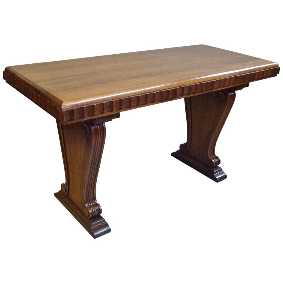 Stylish Early 20th Century Walnut Centre Table in the Art Deco Style For Sale