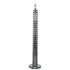 Tall Chrome Circles Disc Floor Standing Lamp Old Vintage Warehouse Find