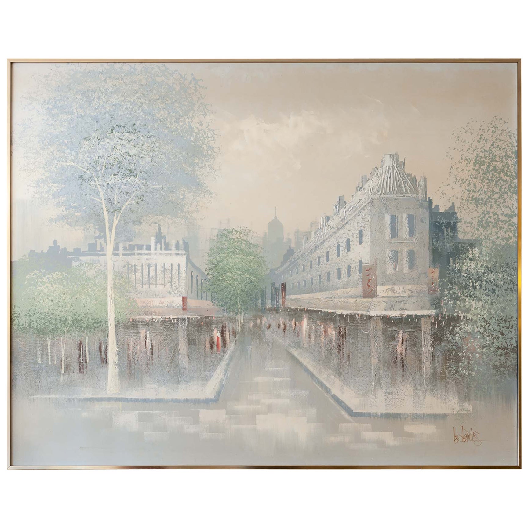 Lee Reynolds Burr, Ships At Sea Mystic Galleons Painting, California