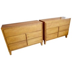 Vintage Pair of Maple Bedside Chests by Conant Ball