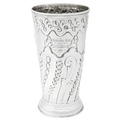Antique Victorian Sterling Silver Vase by Elkington & Co (1887)