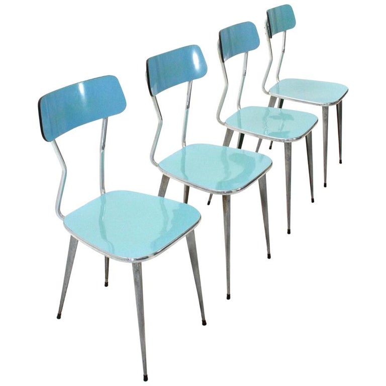 Formica And Metal Dining Chair 1950s Set Of Four For At 1stdibs Formica And Metal Dining Chair 1950s Set Of Four For