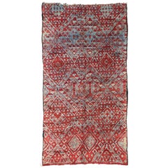 Vintage Beni M'Guild Rug, Berber Moroccan Rug with Tribal Style