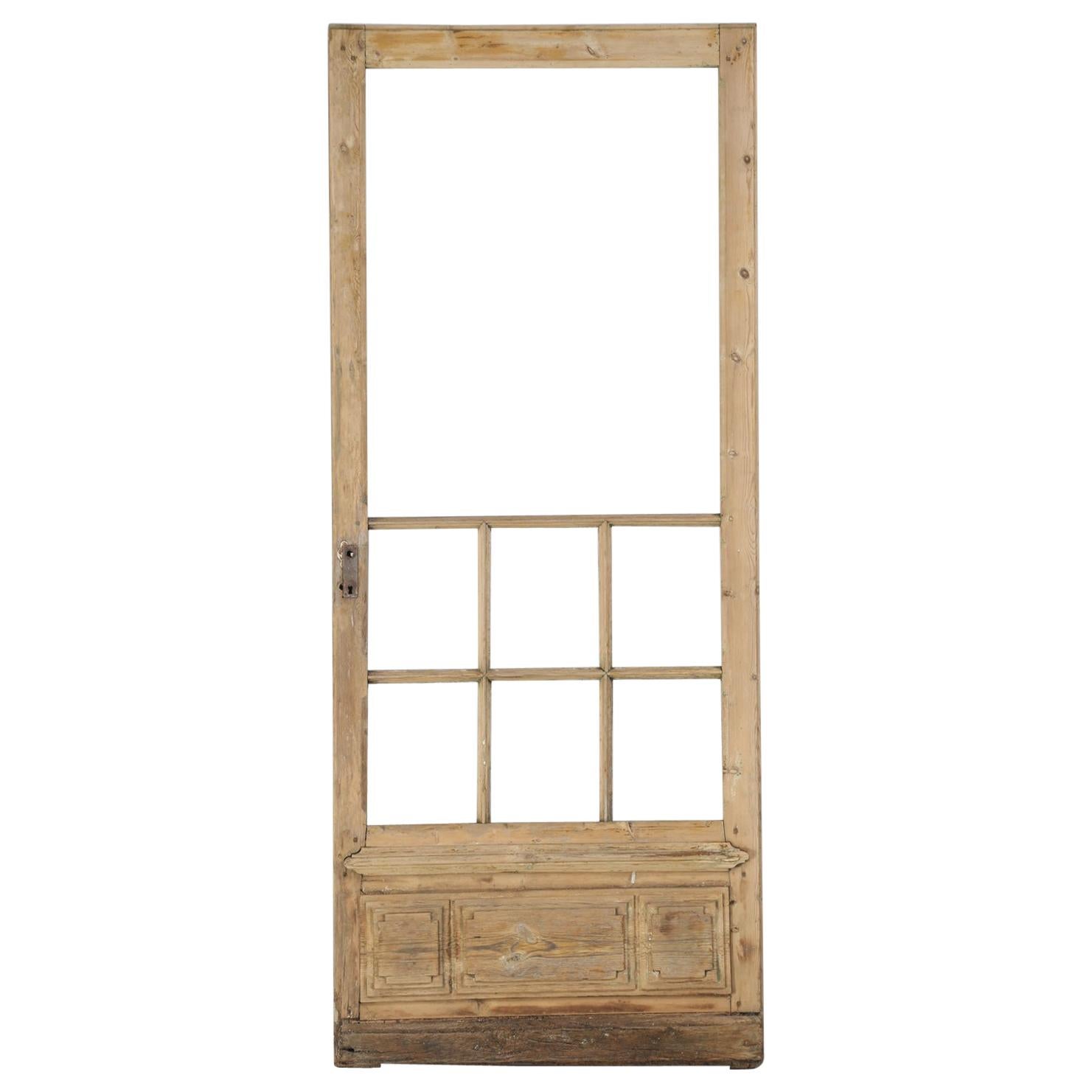 Single Antique French Door with Raised Panels