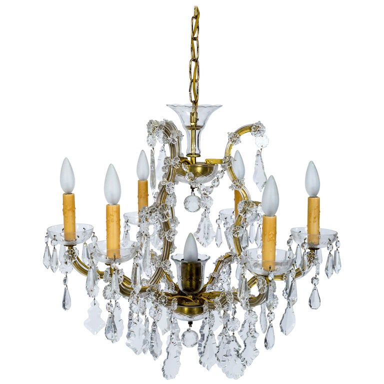 Seven Light Maria Theresa Style Crystal Chandelier For At 1stdibs Seven Light Maria Theresa Style Crystal Chandelier For