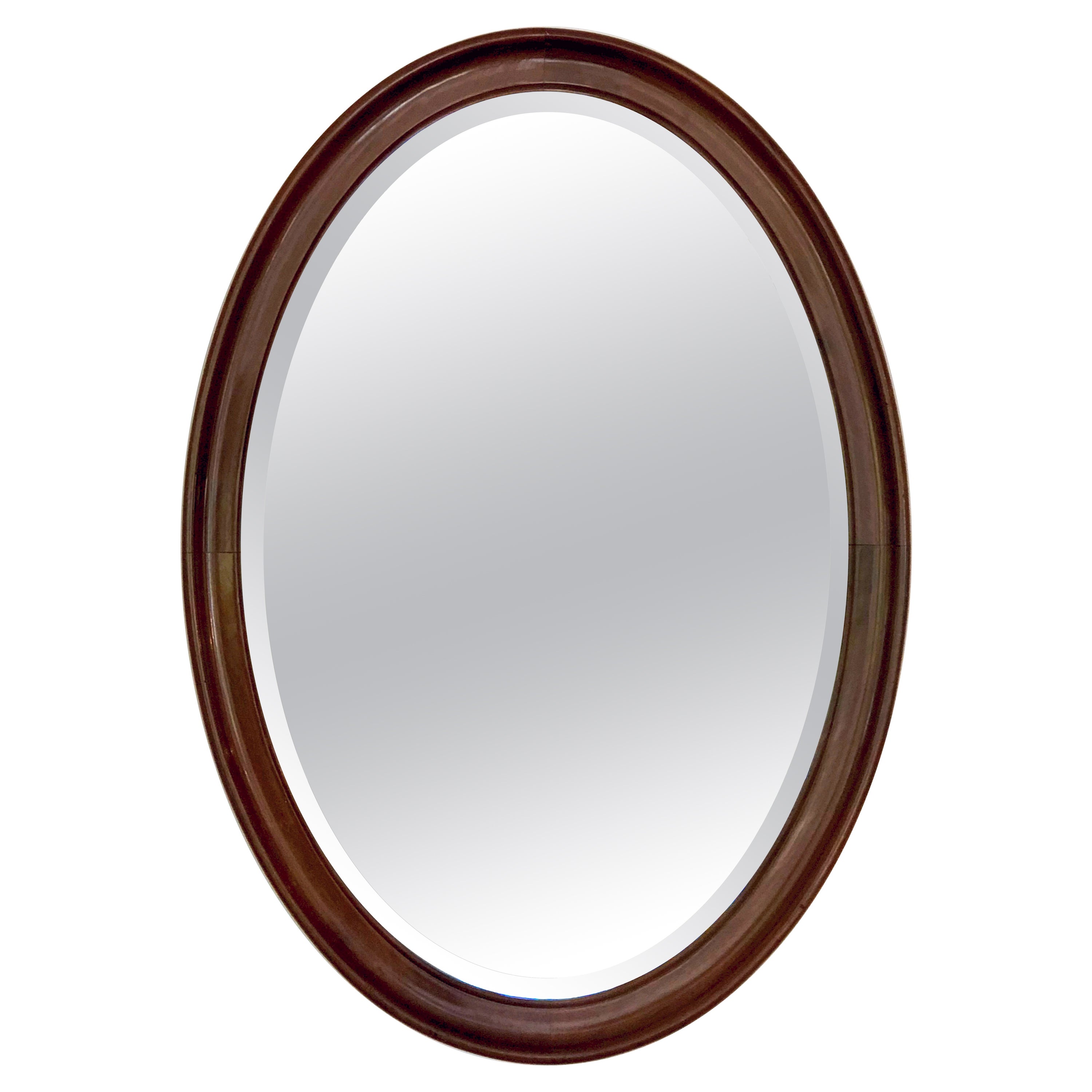 Oval Parlor Mirror of Mahogany from England