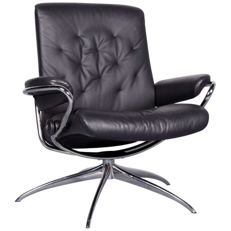 Ekornes Stressless Metro M Low Back Designer Leather Office Chair Ekornes Stressless Metro M Low Back Designer Leather Office Chair Black For