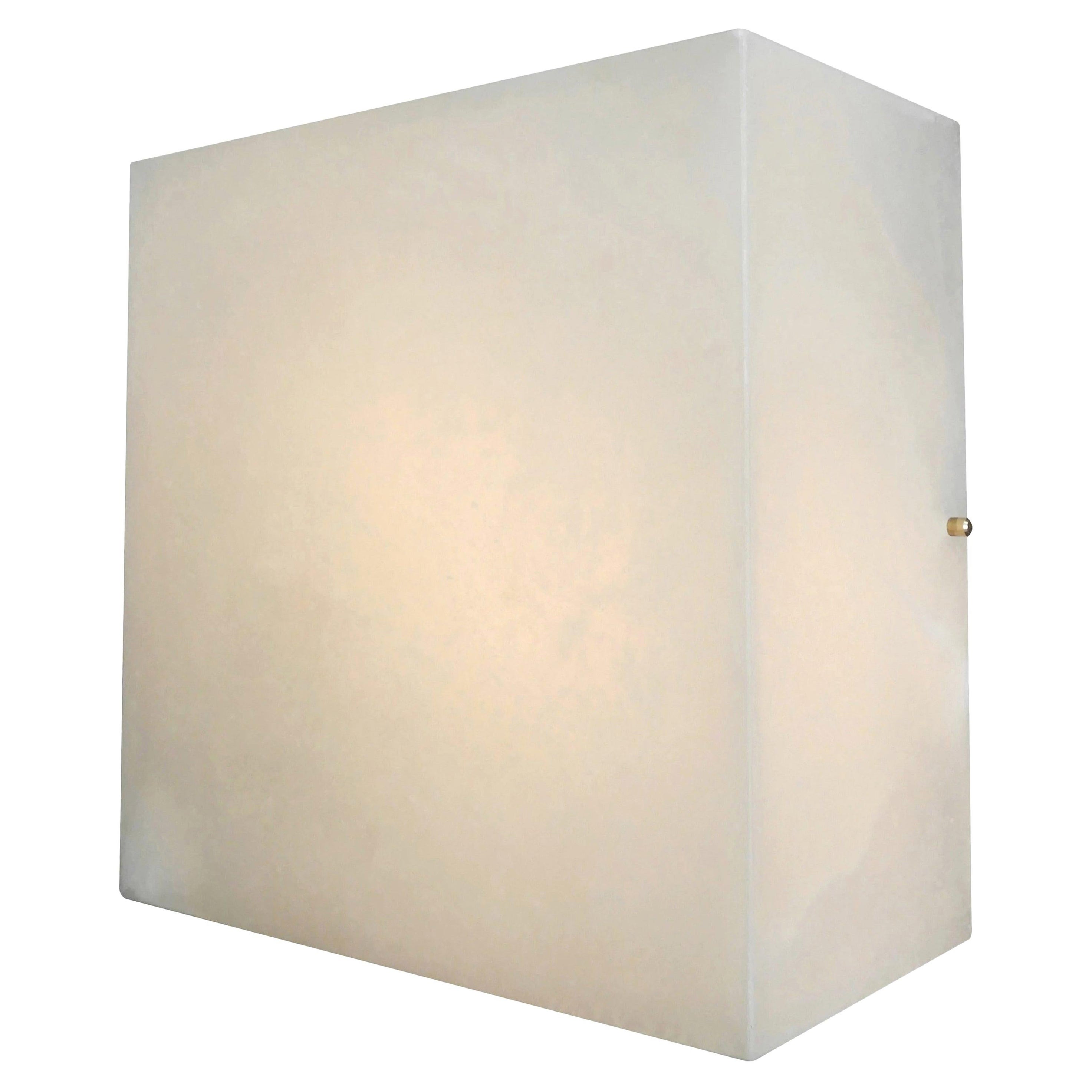 'Titan 4' Alabaster Wall or Ceiling Lamp in the Manner of Pierre Chareau