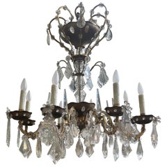 French Maison Baguès Attributed Crystal Chandelier