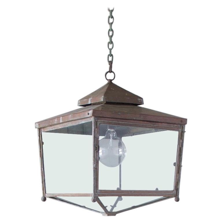 Large Square Copper Lantern At 1stdibs Large Square Copper Lantern For