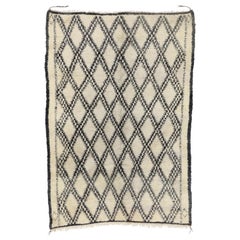 Vintage Beni Ourain Moroccan Rug with Tribal Style, Beni Ourain Rug