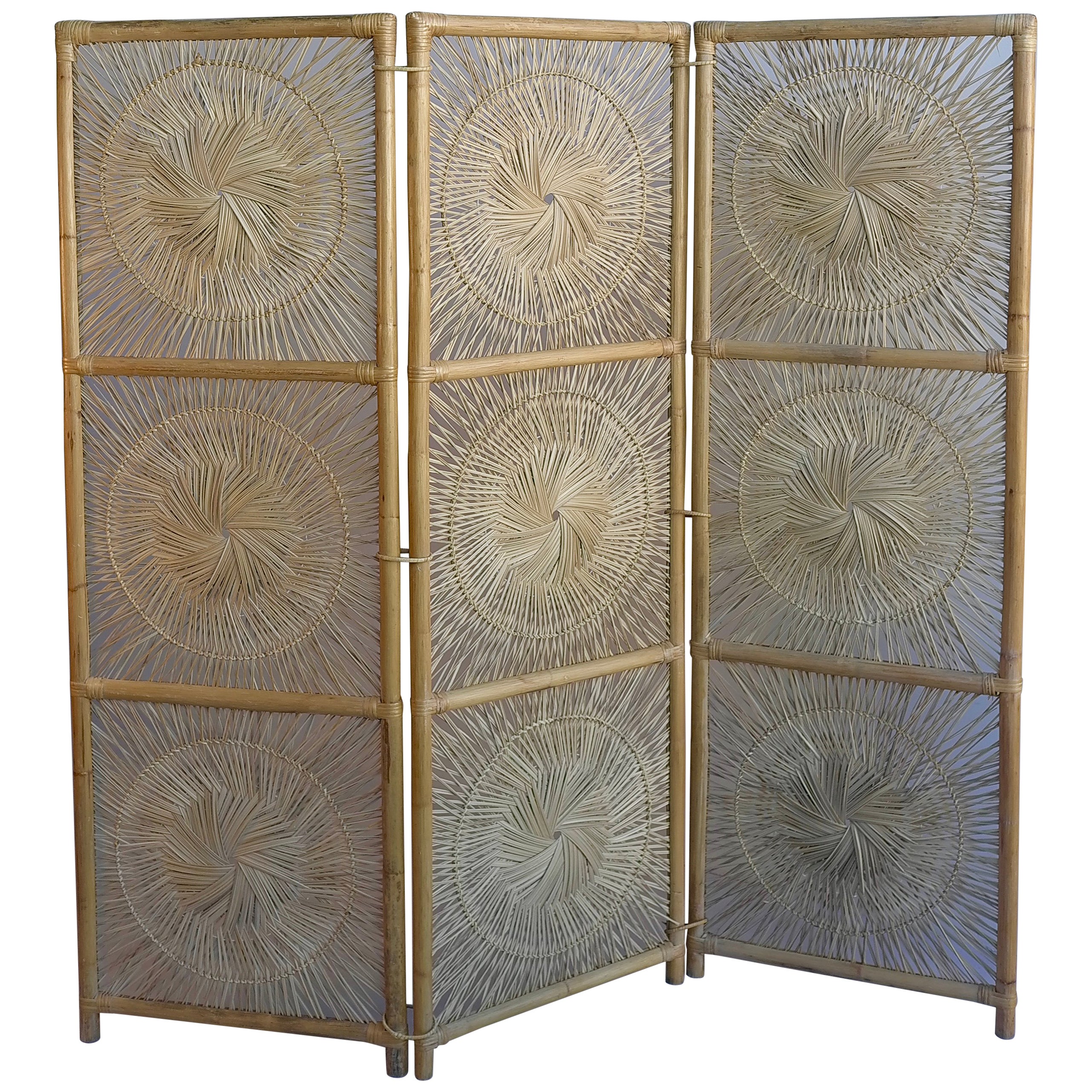 Henredon ThreePanel Beveled Mirror Room Divider at 1stDibs