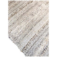 Handwoven Wool Rug, Modern Organic Textured Style