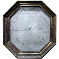 18th Century French Barometer in Giltwood Frame 7
