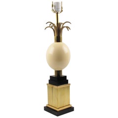 1970s Maison Charles France Ostrich Egg Table Lamp