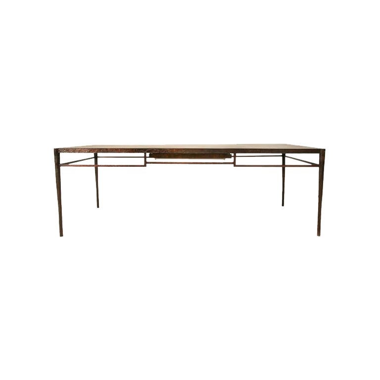 Giacometti Inspired Solid Bronze Dining Table or Desk Built to Order in Any Size For Sale