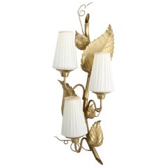 Swedish Wall Lamp "Rankan" in Brass by Hans Bergström for Ateljé Lyktan