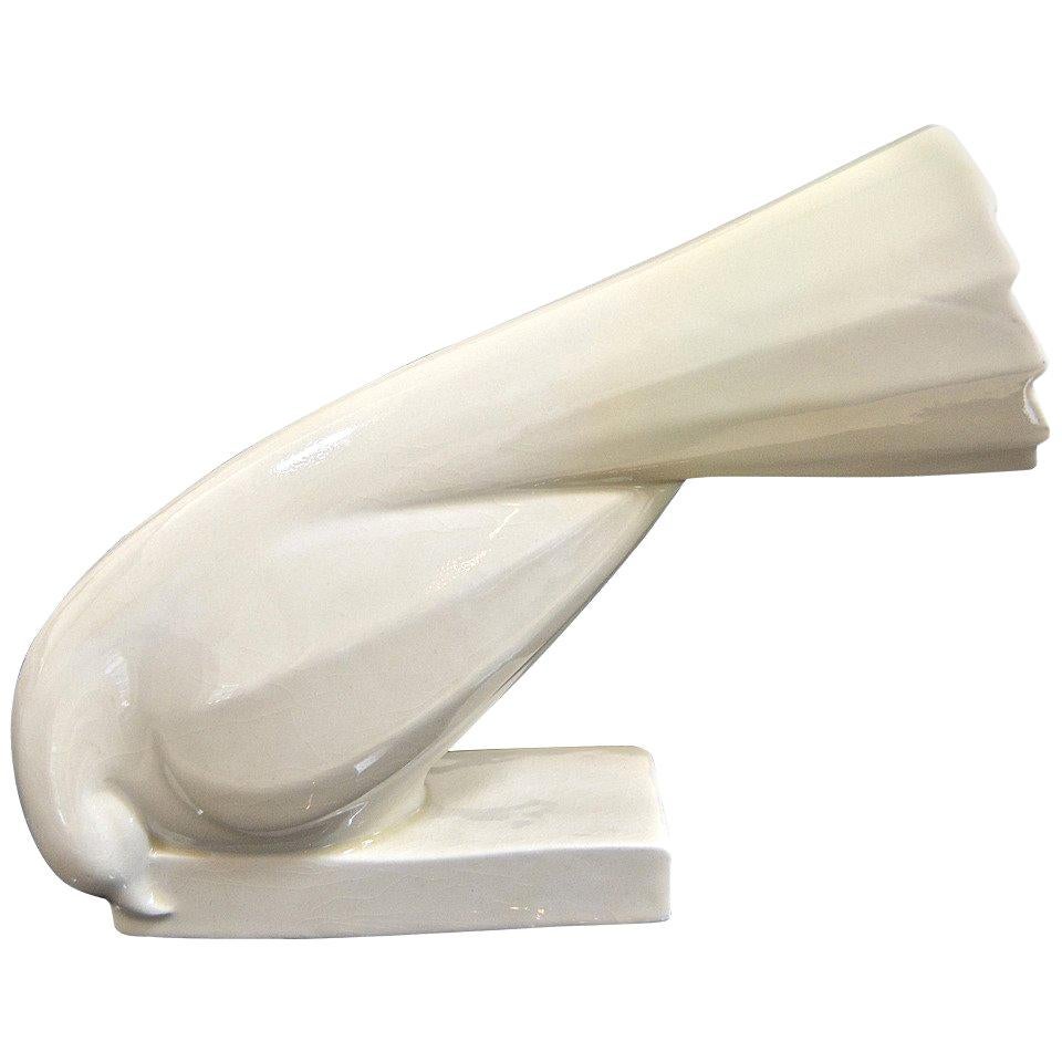 Jacques Adnet Ceramic Dove Sculpture For Sale