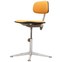 Friso Kramer Upholstered Industrial Drafting Stool