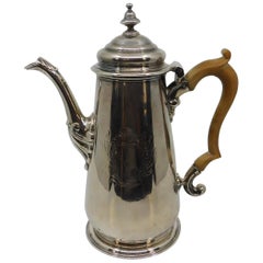18th Century King George II Silver Coffee Pot