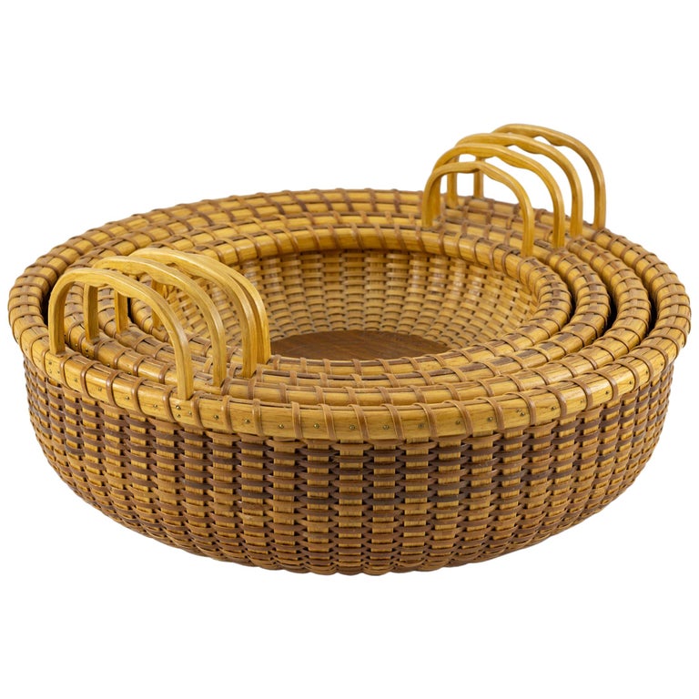 Nantucket Lightship Basket Serving Tray by Lucille LaRochelle at 1stdibs