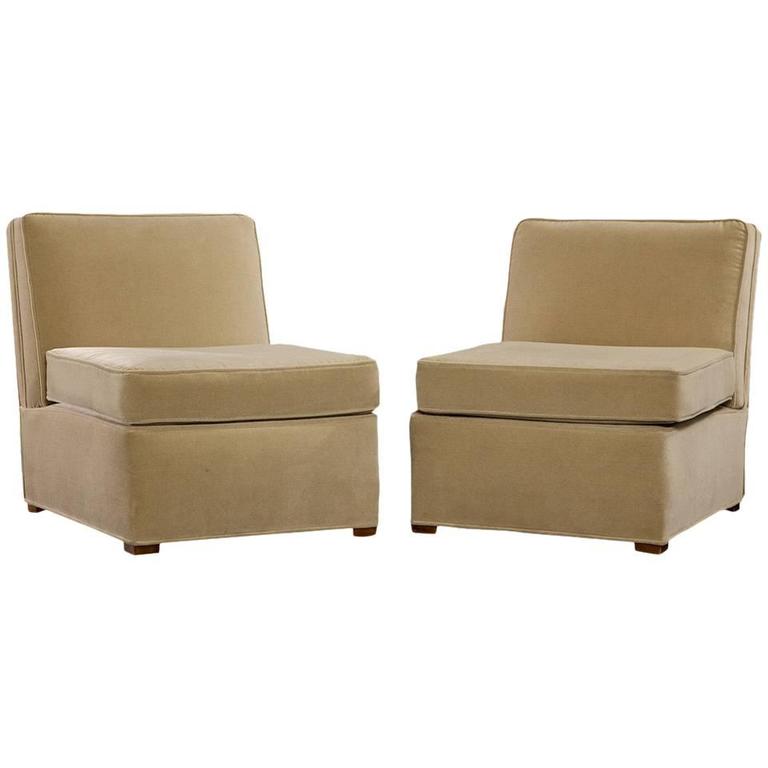 Pair of Art Deco Slipper Chairs, circa 19301940 at 1stdibs