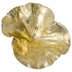 "Lotus Leaf" Brass Sculpture