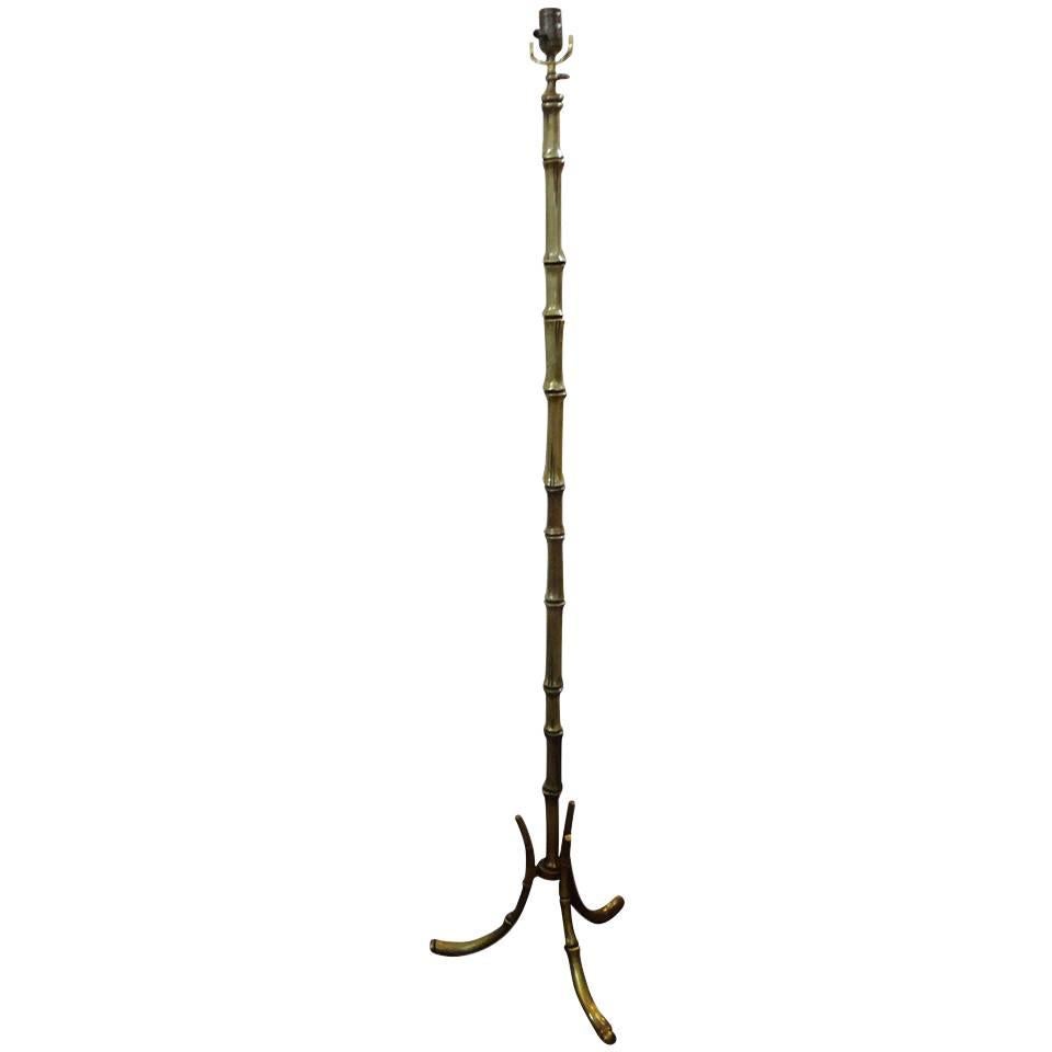 French Maison Baguès Attributed Bronze Floor Lamp