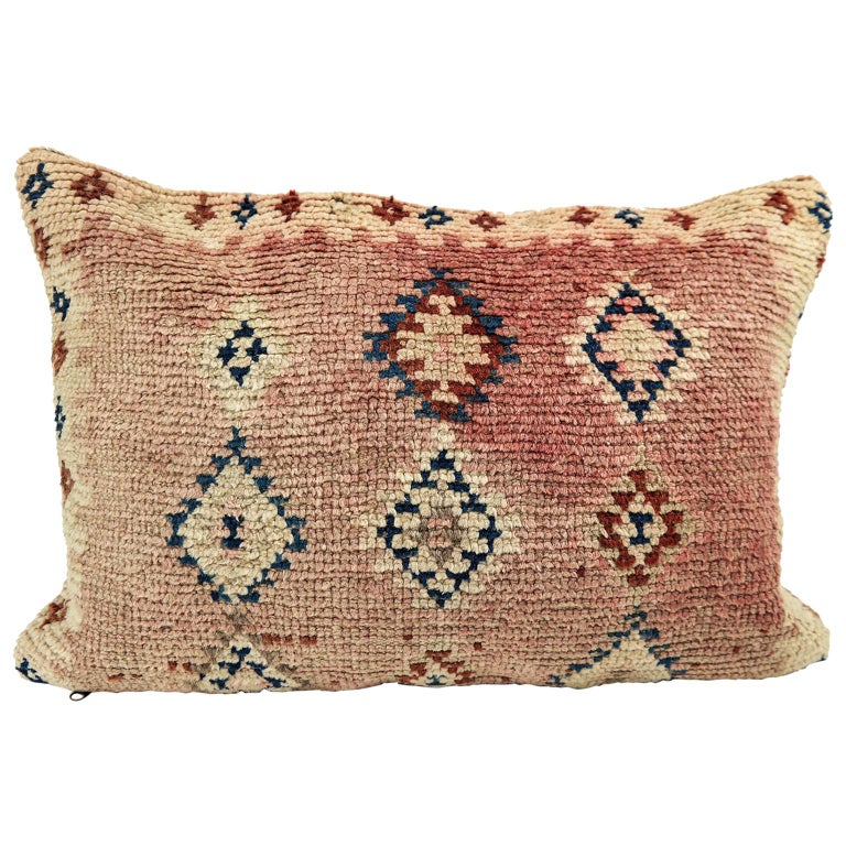 Moroccan Pillow Bohemian Berber Cushion from Morocco 3 For Sale at 1stdibs