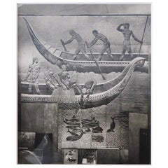 Art Deco Original Framed Photo from SS Normandie, Signed Jean Dunand