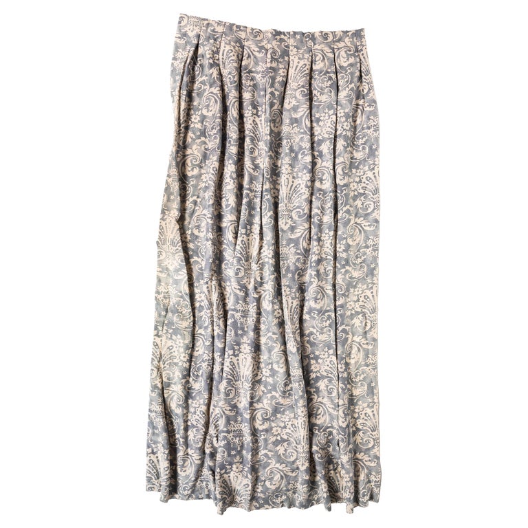 Fortuny Classic Damask Printed Cotton Drapery Panels Set Of 8 For