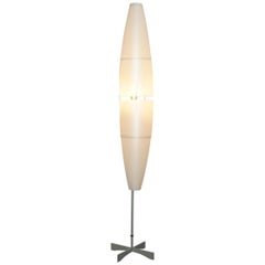 Floor Standing Lamp Tall with Cool Shade Distributes the Light