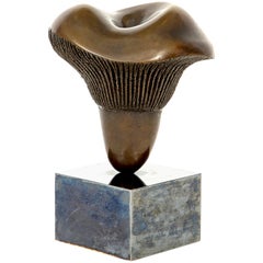 Aldo Casanova Bronze Mushroom Sculpture