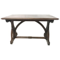 AWN Pugin Attributed Gillows Lancaster, a Gothic Revival Library Table