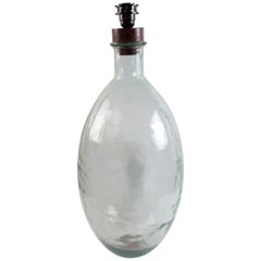 Dimpled Demijohn Distillery Bottle, 1970s, Possible Table Lamp