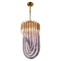 Triedri Curvati Murano Glass Chandelier by Carlo Nason for Venini, Italy