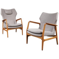 Set of Two Easy Chairs by Aksel Bender Madsen for Bovenkamp, circa 1950