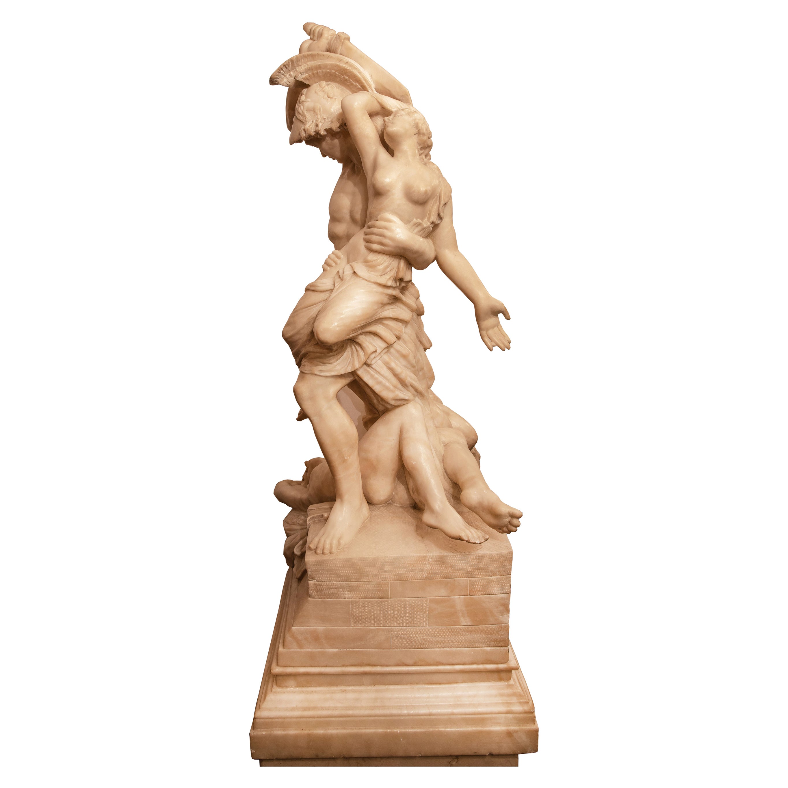 Italian Marble Sculpture of a Cherub Love by Pio Fedi For Sale