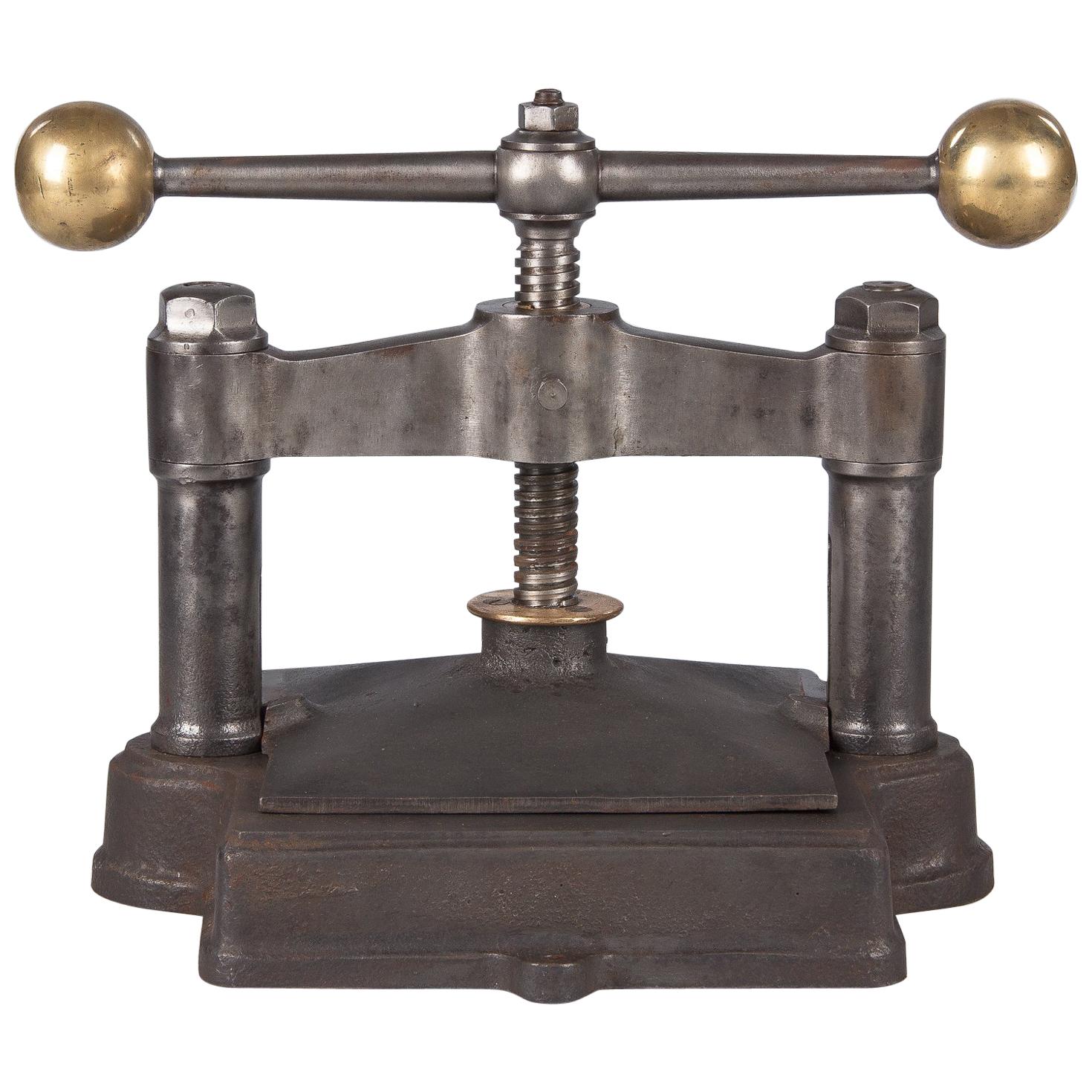 French Cast Iron Book Press, Early 1900s