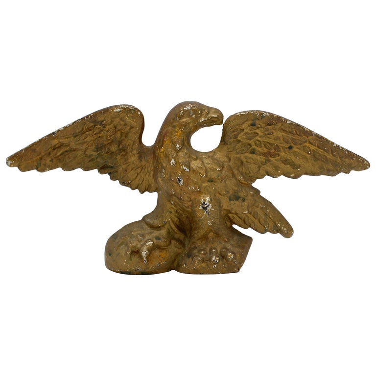 Cast Iron Eagle Sculpture For Sale at 1stdibs