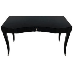 Barbara Barry for Baker Black Lacquered Desk or Vanity